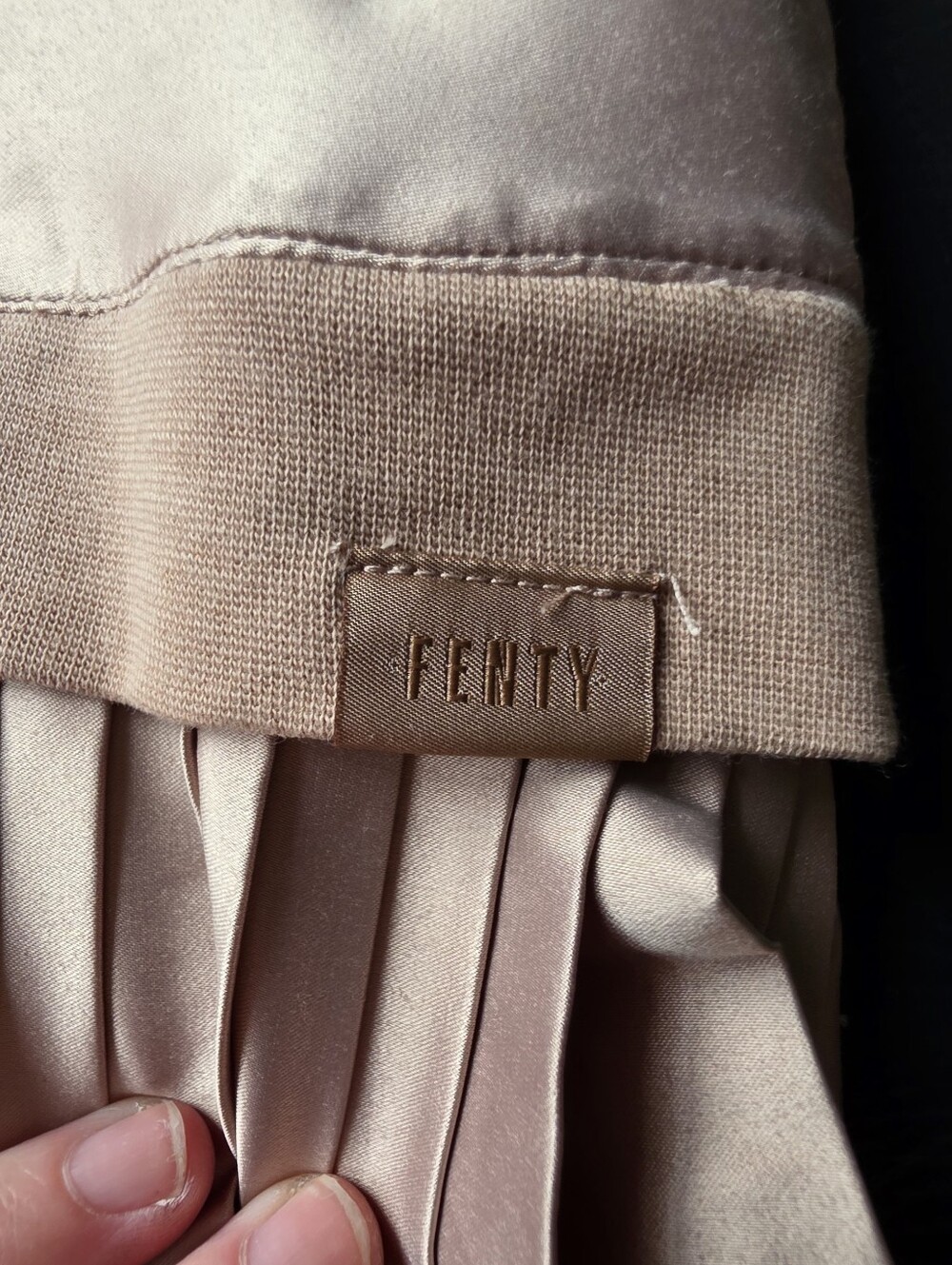 PUMA X Fenty Rihanna Pleated Hem Jersey Tank Dress Small Beige NWT - Picture 6 of 8